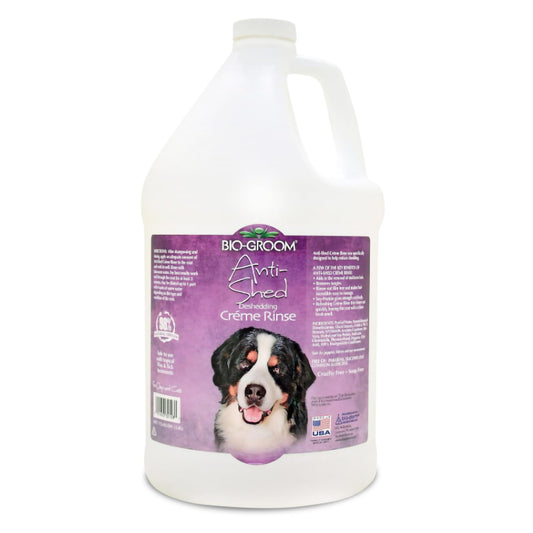 Bio-Groom Anti-Shed Deshedding Dog Conditioner - Odor Eliminating Anti-Shedding Dog Bathing Supplies Puppy Wash Cat & Dog Grooming Supplies Cruelty-Free Made in USA Dog Products - 1 Gallon
